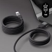 Momax Mag.Link 66W USB-A to USB-C Magnetic Cable Black - Detail