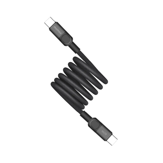 كيبل موماكس ماج لنك المغناطيسي تايب سي الى تايب سي بقدرة شحن 60 واط وطول 1 متر | Momax Mag.Link 60W Magnetic USB‑C to USB‑C Cable, 1 m