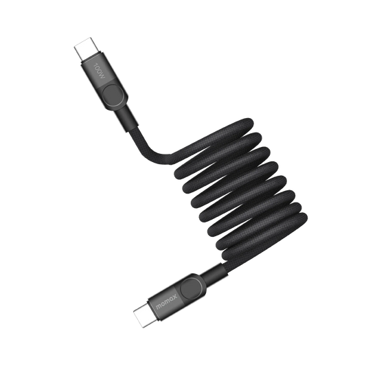 كيبل موماكس ماج لنك المغناطيسي بقدرة شحن 100 واط وطول 2 متر | Momax Mag.Link 100W Magnetic USB‑C to USB‑C Cable, 2 m
