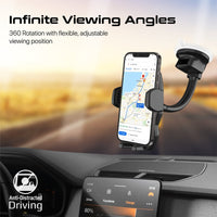 Promate DashMount flexible gooseneck arm - angle view