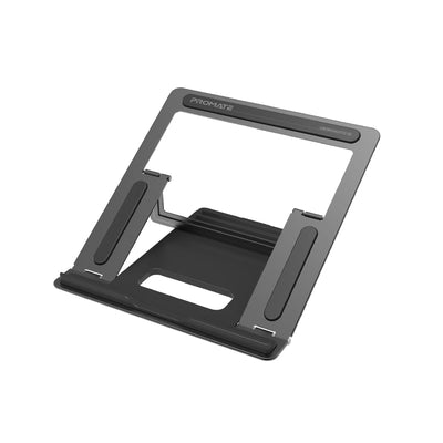 Promate DeskMate-5 Grey multi-level adjustable aluminium laptop stand - main view
