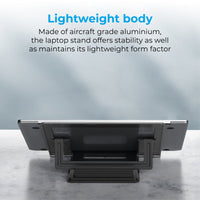 Promate DeskMate-5 Grey aluminium build detail