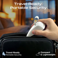 Promate DoorShield White compact travel security alarm
