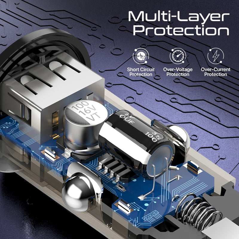 Promate DriveGear-33CC يشحن تلفون وتابلت أثناء القيادة