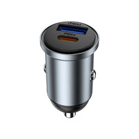 WiWU Wi-CC032 Nano Pro شاحن سيارة 60W مزدوج USB-C و USB-A شحن سريع