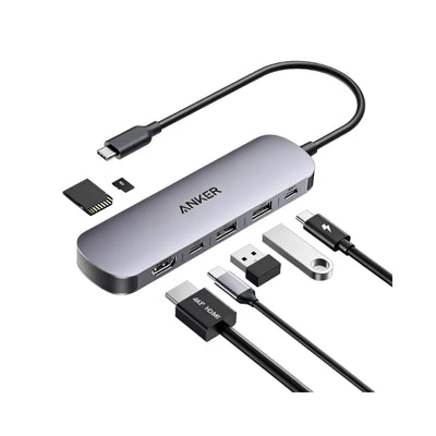 محول أنكر USB-C متعدد المنافذ 7 في 1 لتوسيع التوصيل لأجهزة اللابتوب والأجهزة الحديثة | Anker 7-in-1 USB-C Hub for Laptops & Modern Devices
