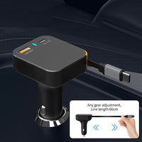 WiWU Wi-CC033 Helix 65W Triple Port Car Charger | شاحن سيارة WiWU Wi-CC033 Helix 65W ثلاثي المنافذ