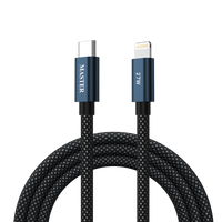 Master Braided 27W Cable USB-C to Lightning 1.20M Black MSBCA27CL120CM-BK