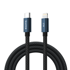 Master Braided 27W Cable USB-C to Lightning 1.20M Black MSBCA27CL120CM-BK
