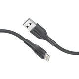 كابل شحن ونقل بيانات USB-A إلى لايتننج لأجهزة أبل بطول مترين | Promate XCord-Ai200 - أسود