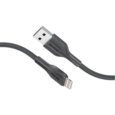 Promate XCord-Ai200 Black USB-A to Lightning cable 2m for Apple devices - main view