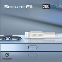 Promate XCord-Ai200 White four-core copper wire construction detail