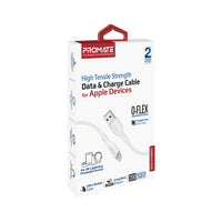 Promate XCord-Ai200 White high tensile strength 2m Apple cable