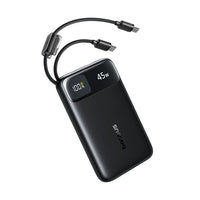 Baseus EnerFill FC11 Digital Display Power Bank with Dual Built-in USB-C Cables 10000mAh 45W - Cosmic Black