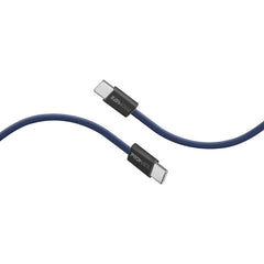 Promate EcoLine-CC120 Navy 60W USB-C to USB-C fabric braided cable - main view