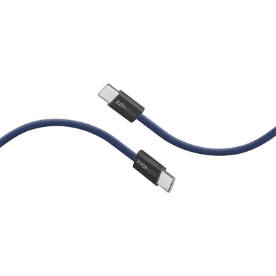 Promate EcoLine-CC120 Navy 60W USB-C to USB-C fabric braided cable - main view