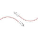 كابل USB-C شحن سريع 60 واط بغلاف قماشي مضفّر بطول 1.2 متر | Promate EcoLine-CC120 - وردي