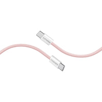 Promate EcoLine-CC120 Pink 60W USB-C to USB-C fabric braided cable - main view