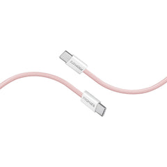 Promate EcoLine-CC120 Pink 60W USB-C to USB-C fabric braided cable - main view