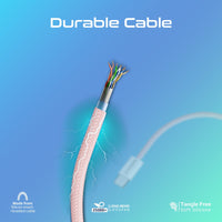 Promate EcoLine-CC120 Pink cable 1.2m length with 25000 bend lifespan