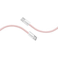 كابل USB-C شحن سريع 60 واط بغلاف قماشي مضفّر بطول مترين | Promate EcoLine-CC200 - وردي