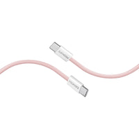 Promate EcoLine-CC200 Pink 60W USB-C to USB-C fabric braided cable 2m - main view