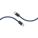 كابل USB-C شحن سريع 60 واط بغلاف قماشي مضفّر بطول مترين | Promate EcoLine-CC200 - كحلي