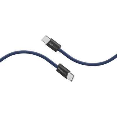 Promate EcoLine-CC200 Navy 60W USB-C to USB-C fabric braided cable 2m - main view