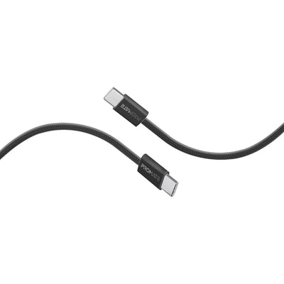 Promate EcoLine-CC200 Black 60W USB-C to USB-C fabric braided cable 2m - main view