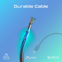 Promate EcoLine-CC200 Black 2m cable with 25000 bend lifespan
