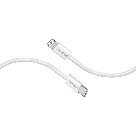 Promate EcoLine-Ci120 White 27W USB-C to Lightning cable - main view