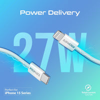 Promate EcoLine-Ci120 White silver-plated Lightning connector close-up