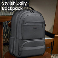 Promate ElitePack-Go Laptop Backpack 15.6 inch Water Resistant Lining-Angle