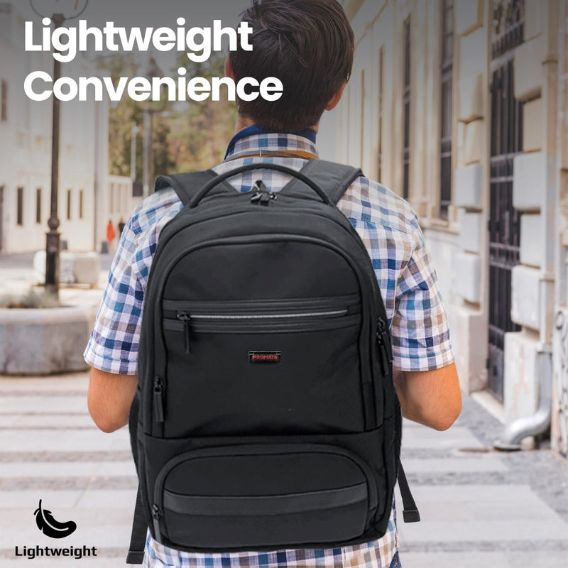 Promate ElitePack-Go Laptop Backpack 15.6 inch Water Resistant Lining-Straps