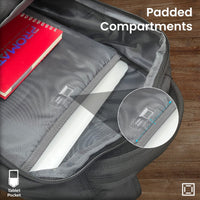 Promate ElitePack-Lite Laptop Backpack 15.6 inch Large Compartments-Interior