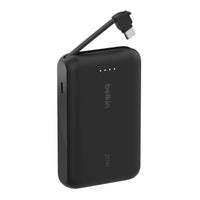 Bankeya Hêzê ya Belkin 10K bi Kabloya USB-C ya Yekbûyî - Bankeya Hêzê ya 10,000 mAh bi Kabloya Type-C