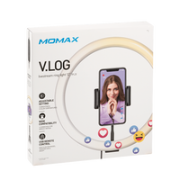 حلقة إضاءة موماكس V.LOG للبث والتصوير | Momax V.LOG Livestream Ring Light