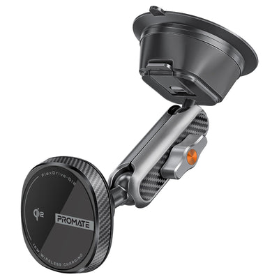 Promate FlexDrive-Qi2 حامل شحن لاسلكي للسيارة 15 واط معتمد Qi2 - صورة أمامية
