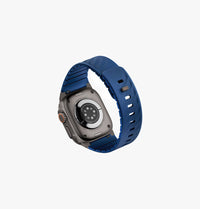 UNIQ Fluo Apple Watch band Marine Blue - back with FlowVent channels