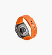 UNIQ Fluo Apple Watch band Volt Orange - back with FlowVent channels