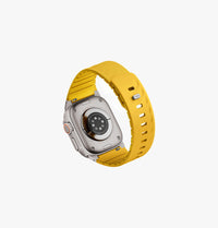 UNIQ Fluo Apple Watch band Golden Yellow - back with FlowVent channels