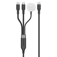 Promate Fusion-CCW Black 100W multi-device charging cable with Apple Watch charger - main view