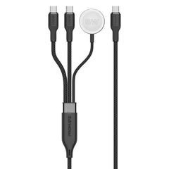 Promate Fusion-CCW Black 100W multi-device charging cable with Apple Watch charger - main view