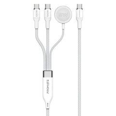 Promate Fusion-CCW White 100W multi-device charging cable with Apple Watch charger - main view
