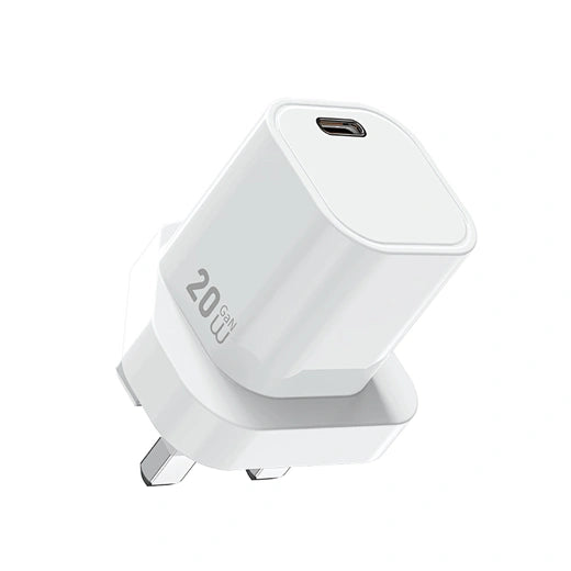 شاحن ويوو Wi-G014 سريع 20 واط GaN مدمج لـ iPhone - أبيض | WiWU 20W Cube GaN Fast Charger Wi-G014 for iPhone - White