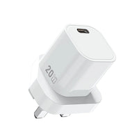 شاحن ويوو Wi-G014 سريع 20 واط GaN مدمج لـ iPhone - أبيض | WiWU 20W Cube GaN Fast Charger Wi-G014 for iPhone - White