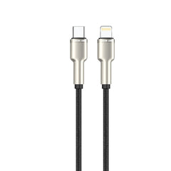Green Lion USB-C to Lightning Braided Zinc Alloy Cable 27W 1M - Black | كابل جرين ليون USB-C إلى لايتننج مجدول بسبيكة الزنك 27 واط 1 متر - أسود