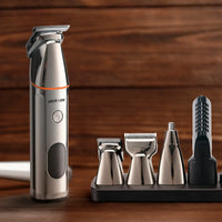 طقم تشذيب شعر جرين لايون متعدد الوظائف 5 في 1 ببطارية 600mAh - أسود | Green Lion 5 in 1 Multi-Function Hair Clipper Set 600mAh – Black