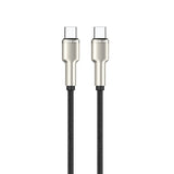 كيبل جرين لايون مضفر يو اس بي سي الى يو اس بي سي بقدرة شحن 60 واط وطول 1 متر - اسود | Green Lion USB-C to USB-C Braided Zinc Alloy Cable 60W 1M - Black