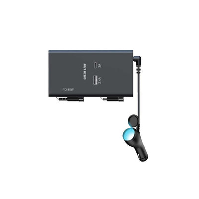Green Lion Backseat Car Charger - Black | شاحن سيارة جرين ليون للمقعد الخلفي - أسود